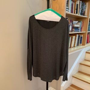 Vince cotton front silk back pullover